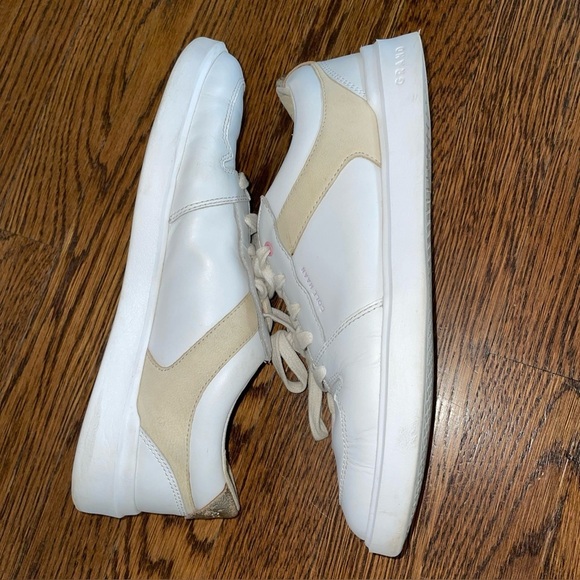 Cole Haan Women White and Gold Grand Cross Court Sneaker Shoes Size 7.5 - Picture 6 of 7